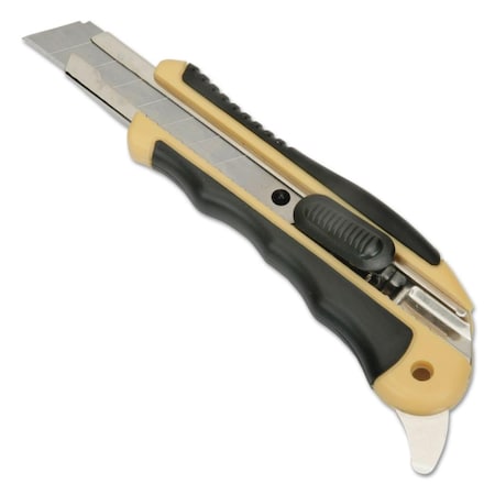 Sticky Situation NSN 18 mm Snap-Off Utility Knife with Cushion Grip Handle Yellow & Black ST3197916